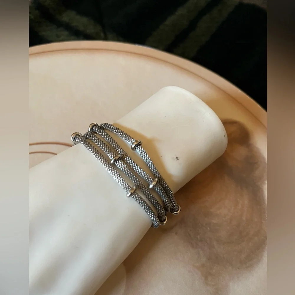 Anne Klein Silver Mesh Bracelet - Picture 2 of 4